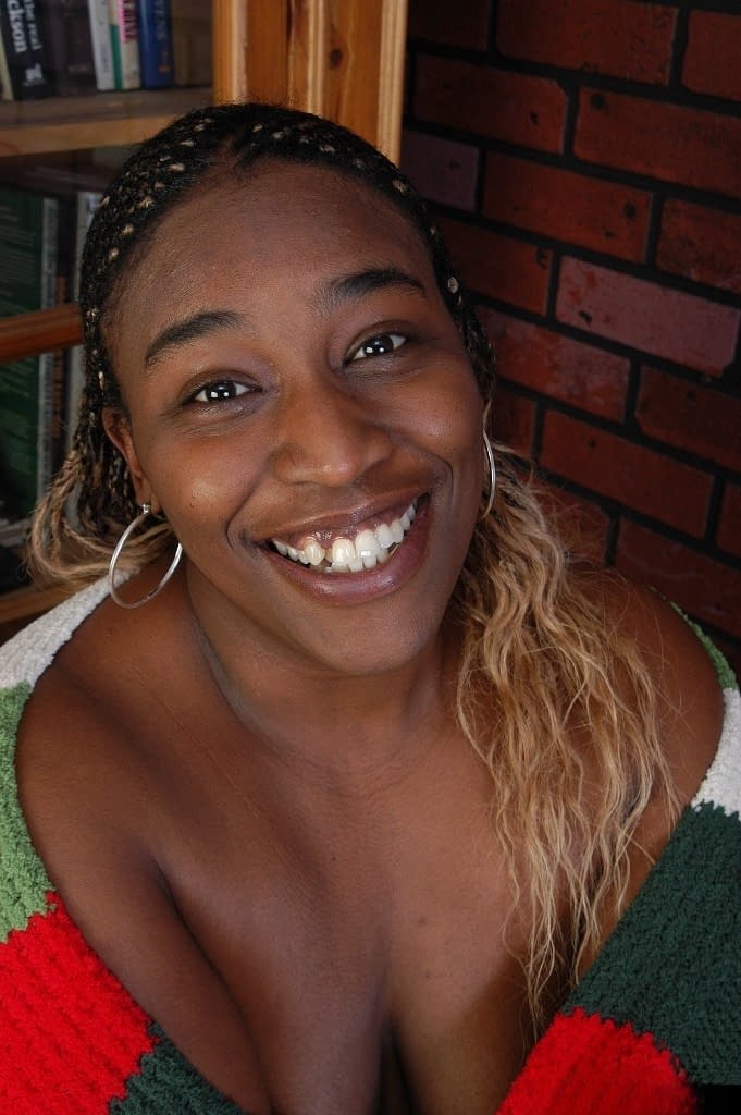 Fat ebony woman with huge tits Lyric provides nude solo masturbation moments