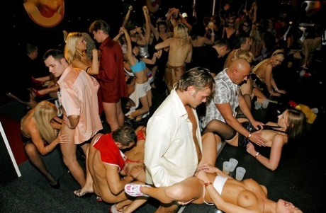 Drunk party girls provide guys with plenty of pussy to fuck