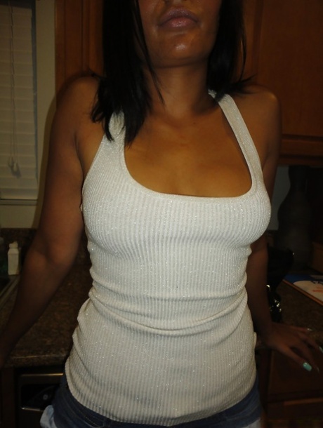 Latina girlfriend entrances guys with shots of her big tits and asshole