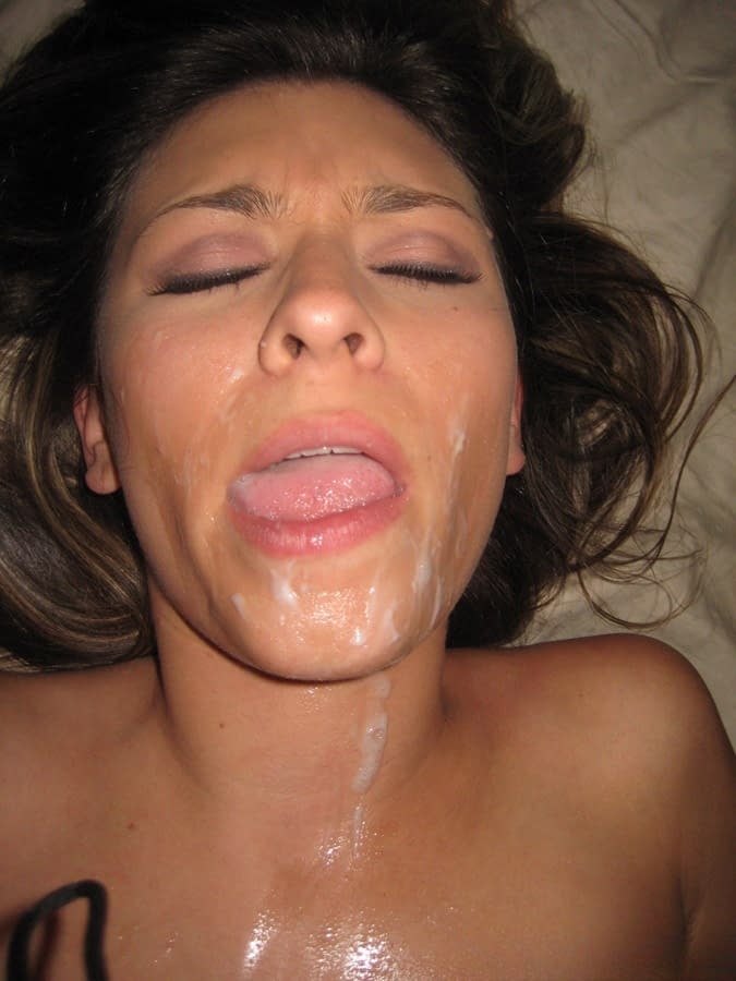 Busty ex-gf Victoria Lawson gets fucked and jizzed on while talking to her guy
