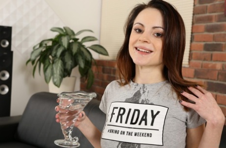 Clothed female Viktoria Traveller removes her piss soaked blue jeans
