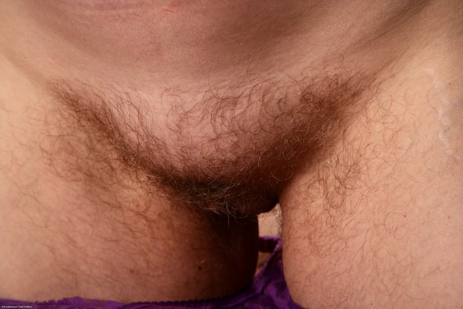 Older woman Magnolia releases her hairy vagina from lace underwear