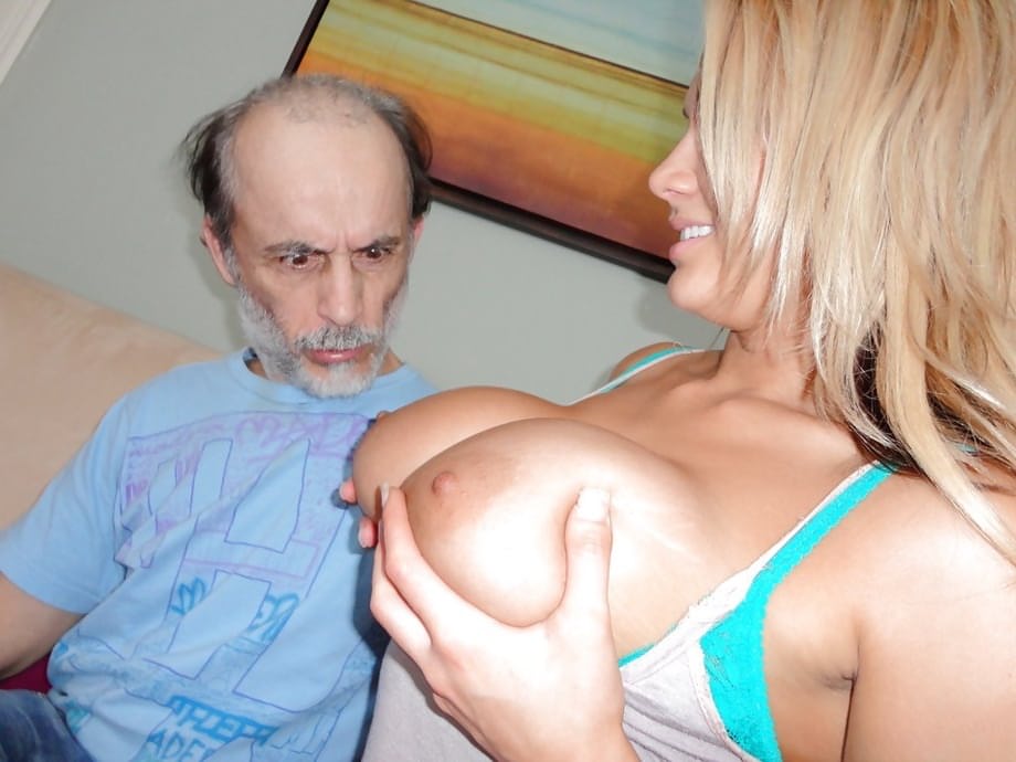 Hot teen with big round boobies Alanah Rae gets fucked by an old man