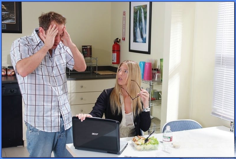 Busty MILF teacher Jordan Kingsley gets her lunch cut short for hot sex