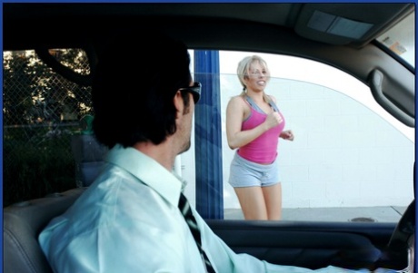 Hot blonde with big boobs picked up for hardcore reality fucking