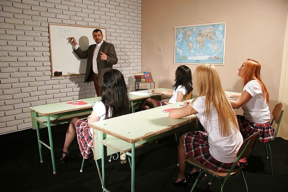 Nasty schoolgirls getting punished rough and hard by their naughty teachers