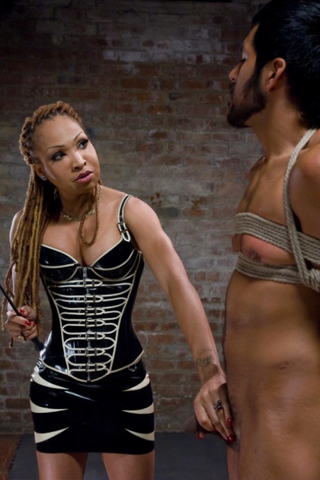 Horny Ebony shemale Vanilla using her giant dick for humiliation