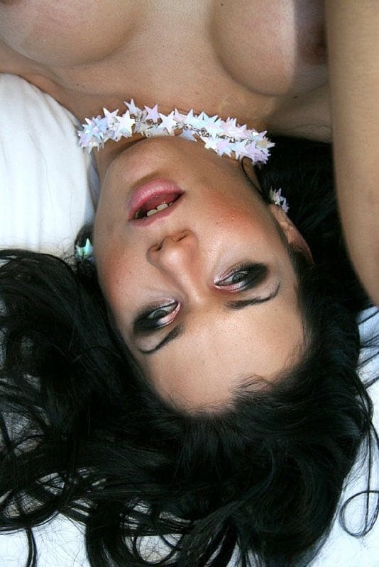 Beautiful brunette Latina tranny Kalena spreading her legs poolside