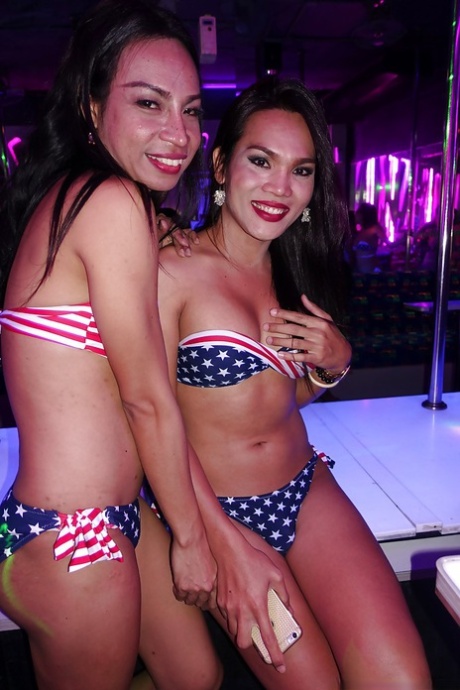 Compilation of various Asian shemales in bikinis and lingerie