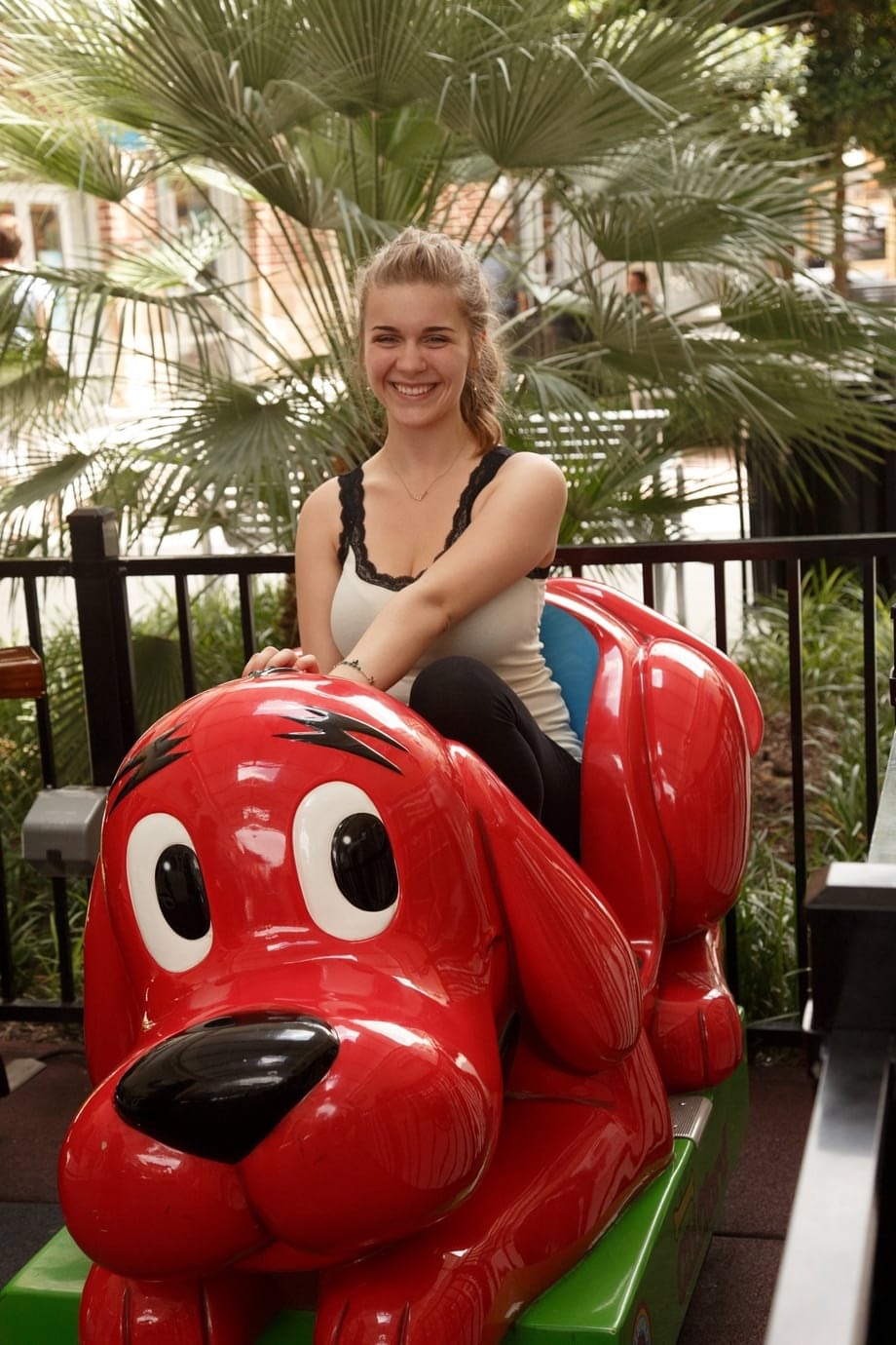 Playful teen Natalie Austin gets naughty in public & shows her curves