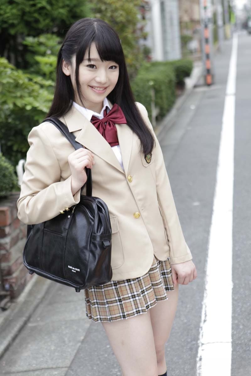 Petite Asian schoolgirl Yuna Himekawa gets her hairy twat toyed and fucked
