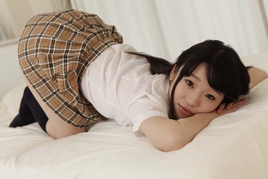 Petite Asian schoolgirl Yuna Himekawa gets her hairy twat toyed and fucked