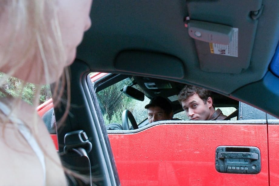 Young blonde Chastity Lynn gives a public blowjob to her man in the car