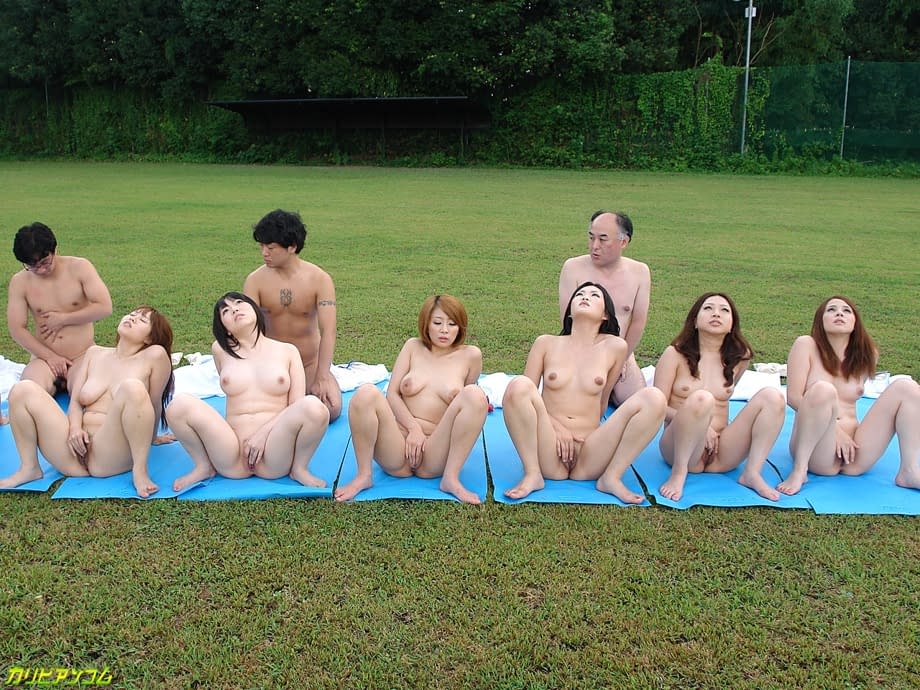 Kinky Asian girls tease with their asses and get rammed in an outdoor session