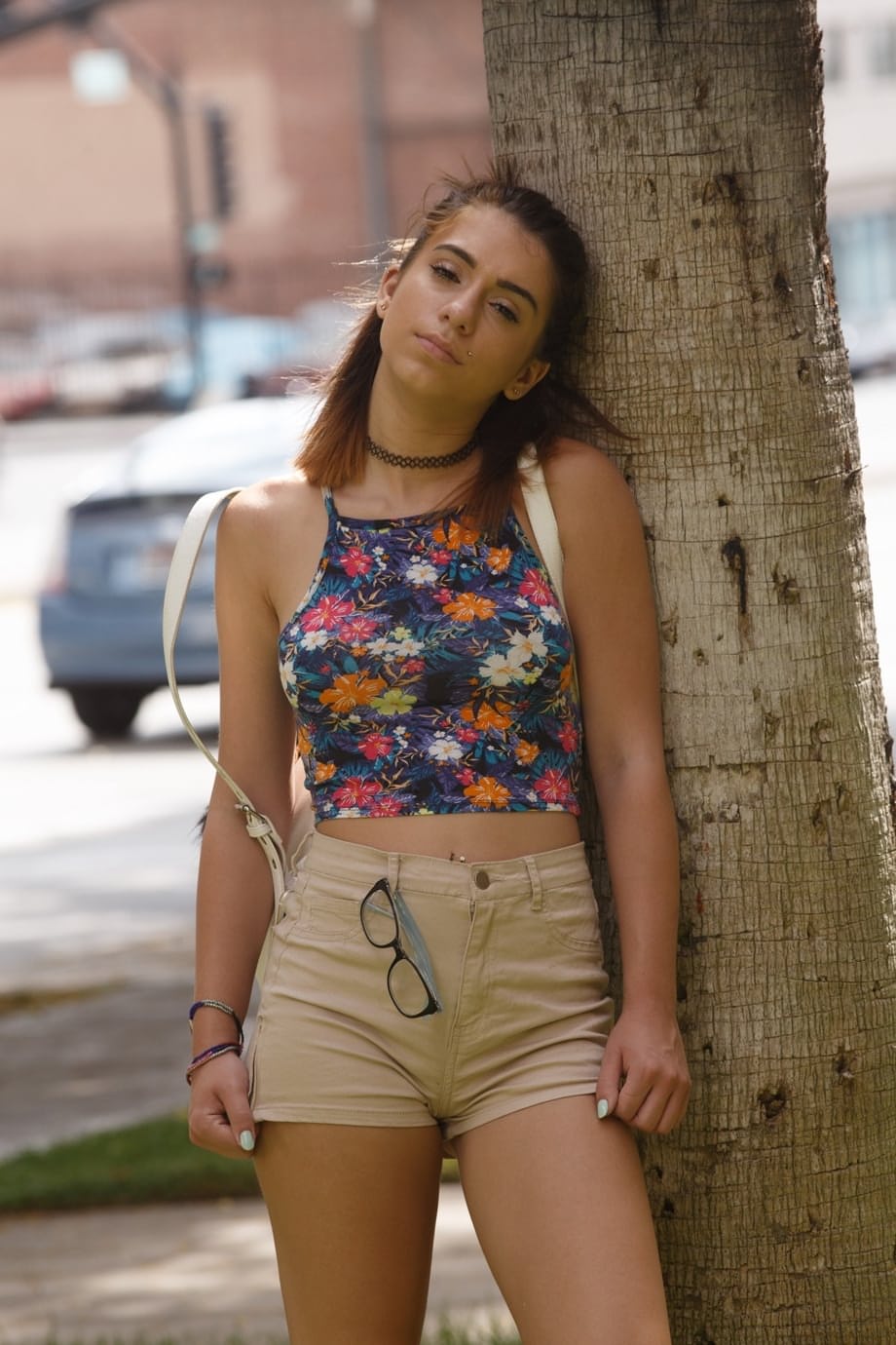 Tiny teen amateur Jocelyn Kelly shows off her boobs & ass in public & at home