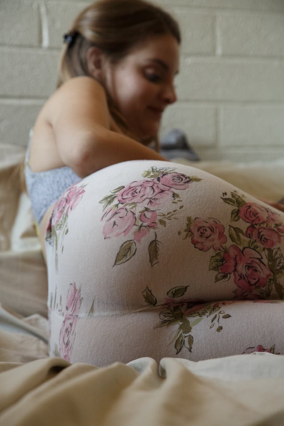 Sweet teen girl Bridgette Vaughn teases her guy in tight and see through clothes