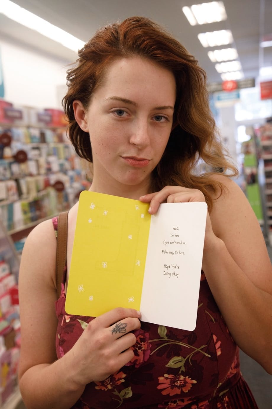 Slutty amateur GF Kelsey Berneray flashes her monster tits at the store