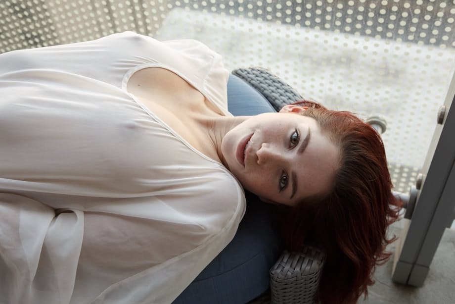 Teen ballerina Jazz Reilly with red hair is very flexible and sexy