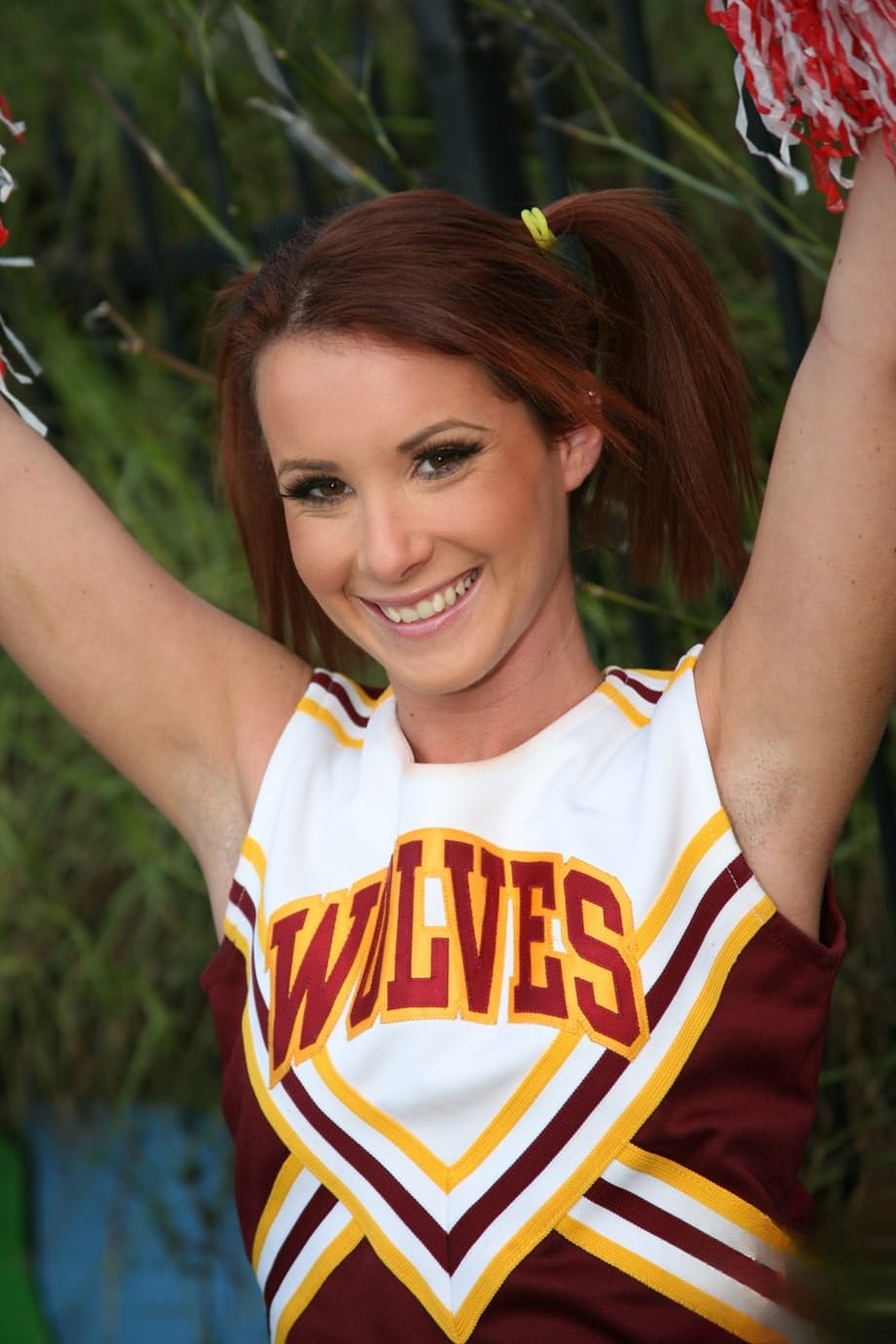 Redhead cheerleader Tweety Valentine gets banged and facialed by black bulls