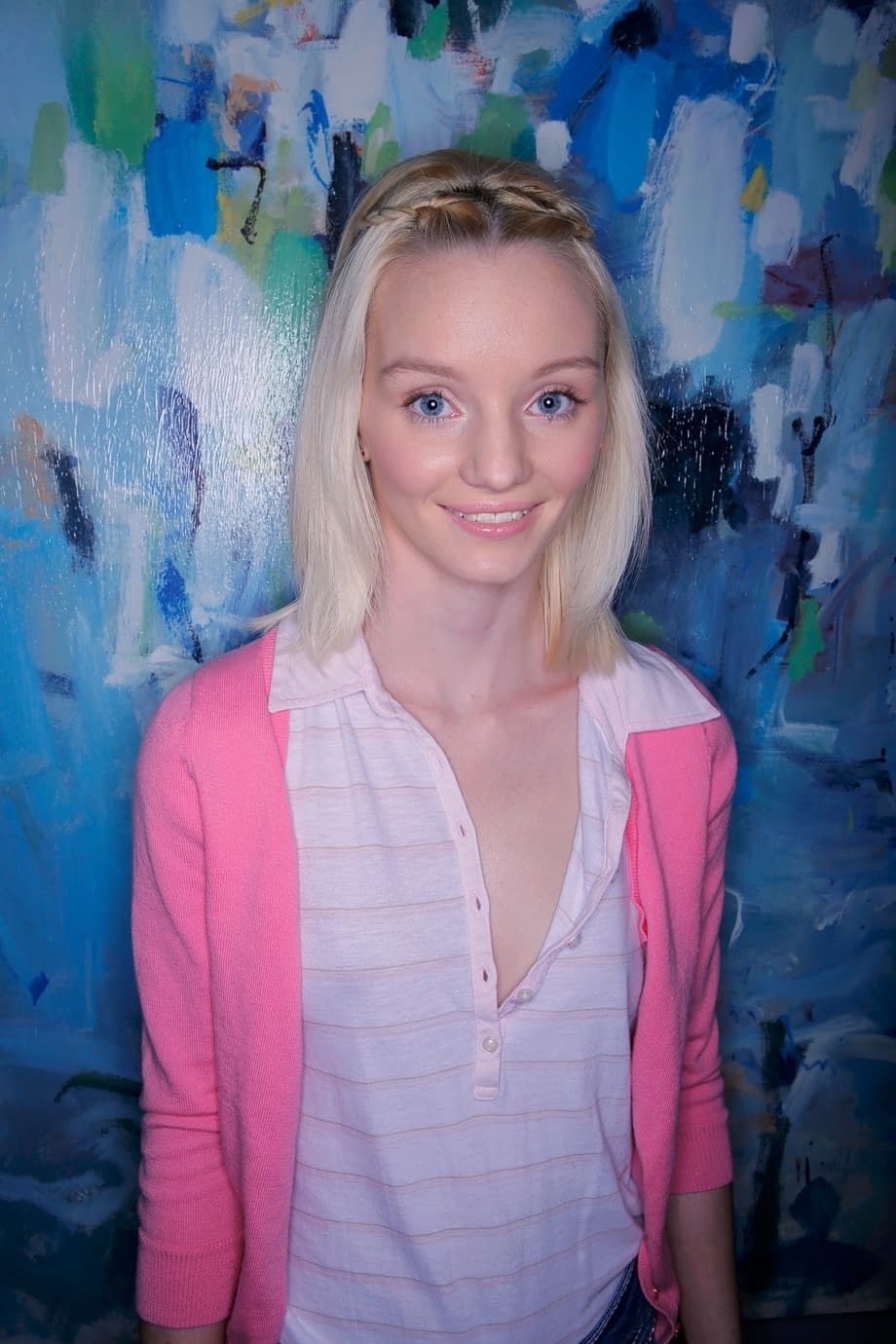 Schoolgirl Sammie Daniels shows off her petite body in public and in private