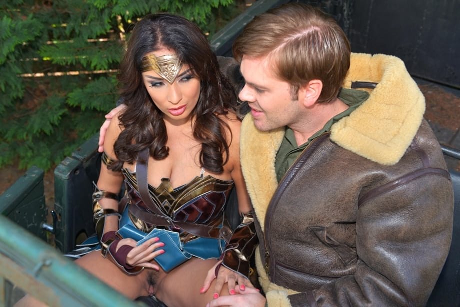 Busty cosplay slut Anissa Kate gets trimmed pussy boned by big dick flying ace