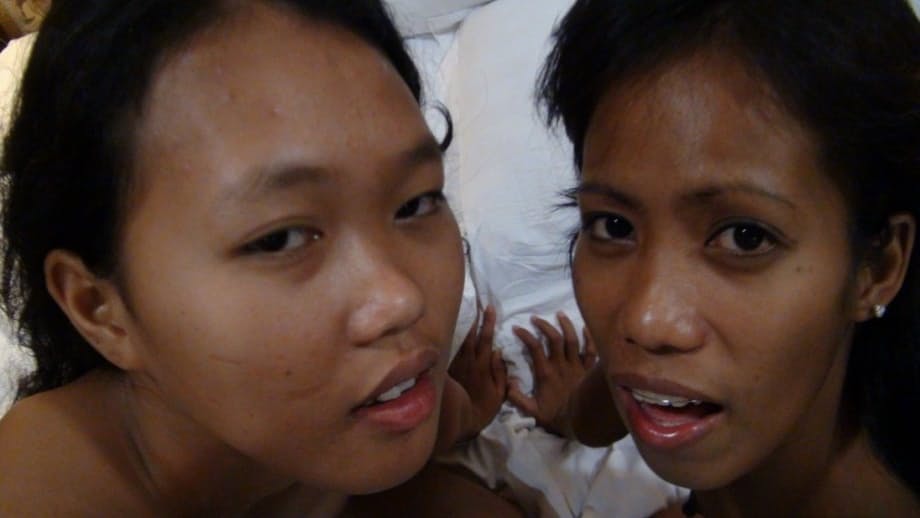 Petite Filipina girls Jeremay and Mayka share a cock in POV FFM threesome