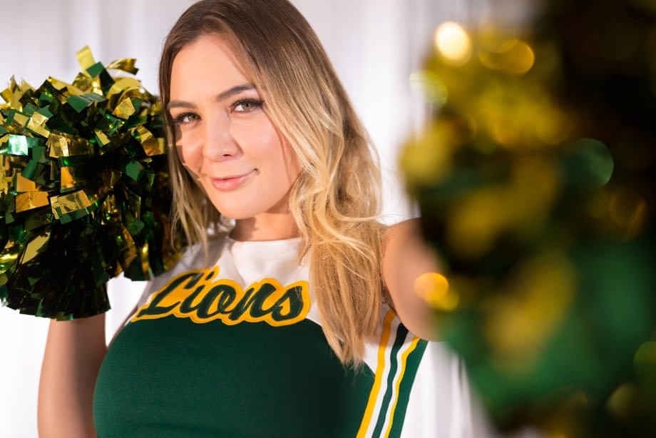 Blair Williams puts on cheerleader uniform to spice up sexual life