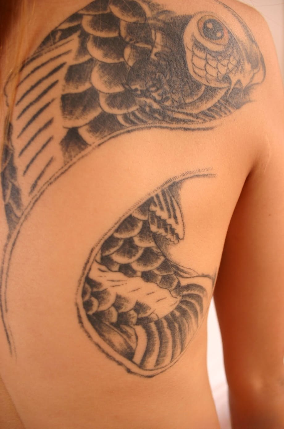 Skinny Asian teen with slender body Apple stripping and revealing big tattoo