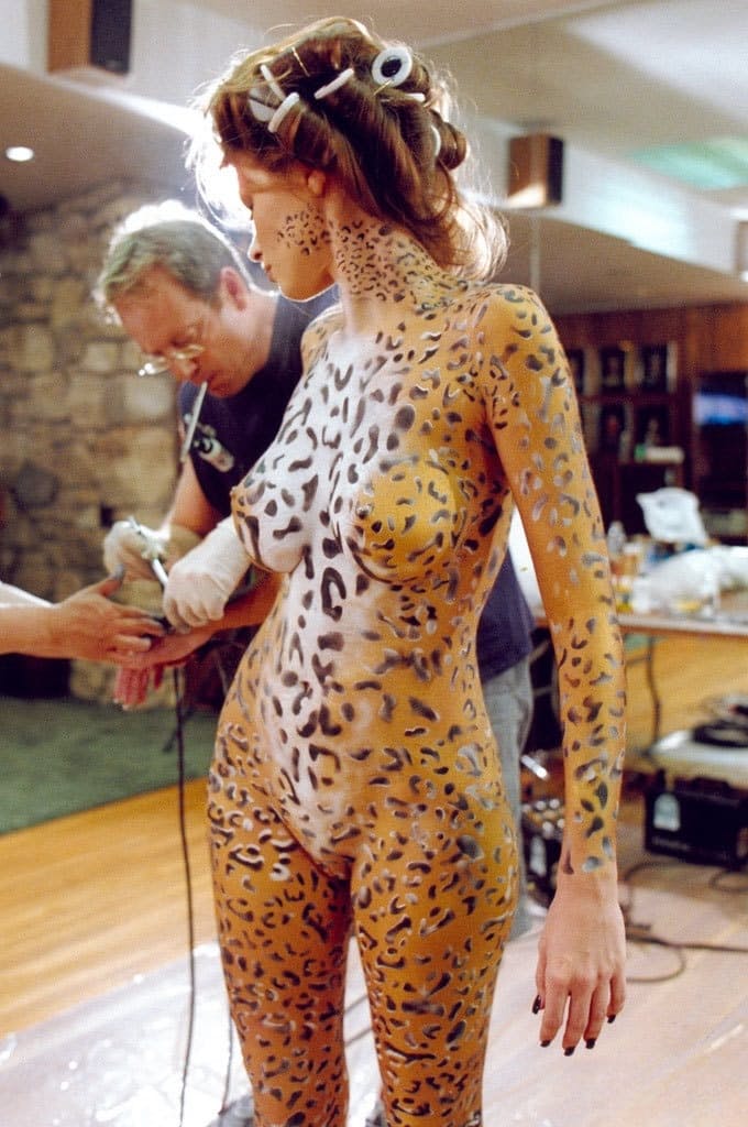 Incredible Playboy body paint models look so sexy showing off their curves
