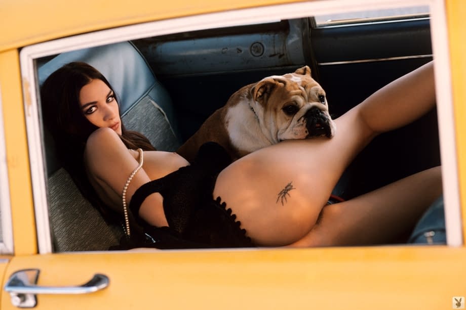 Five inked Playboy babes show off their big boobs and sexy tattoos