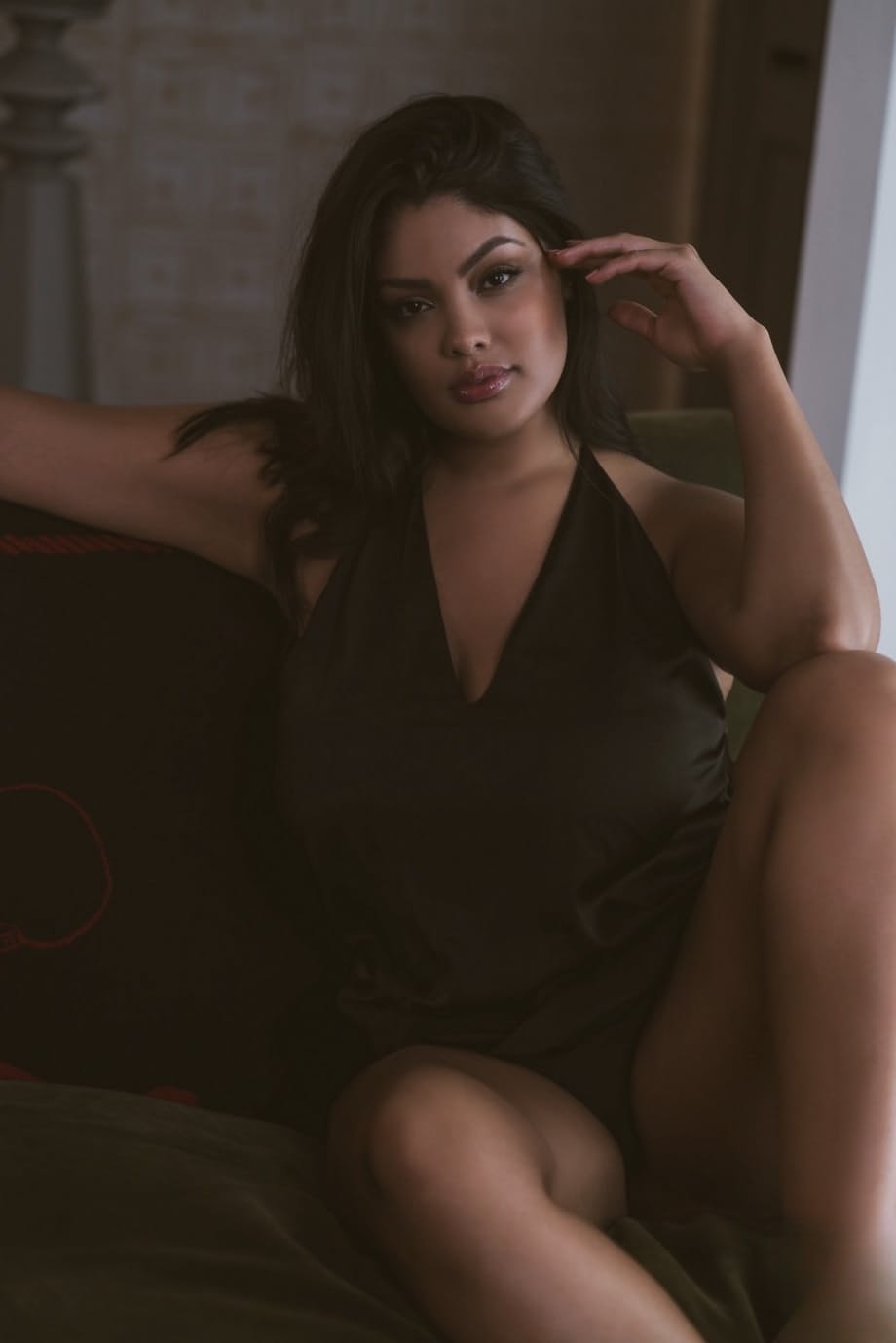 Stunning Mexican babe with big tits Jocelyn Corona showing off at her house