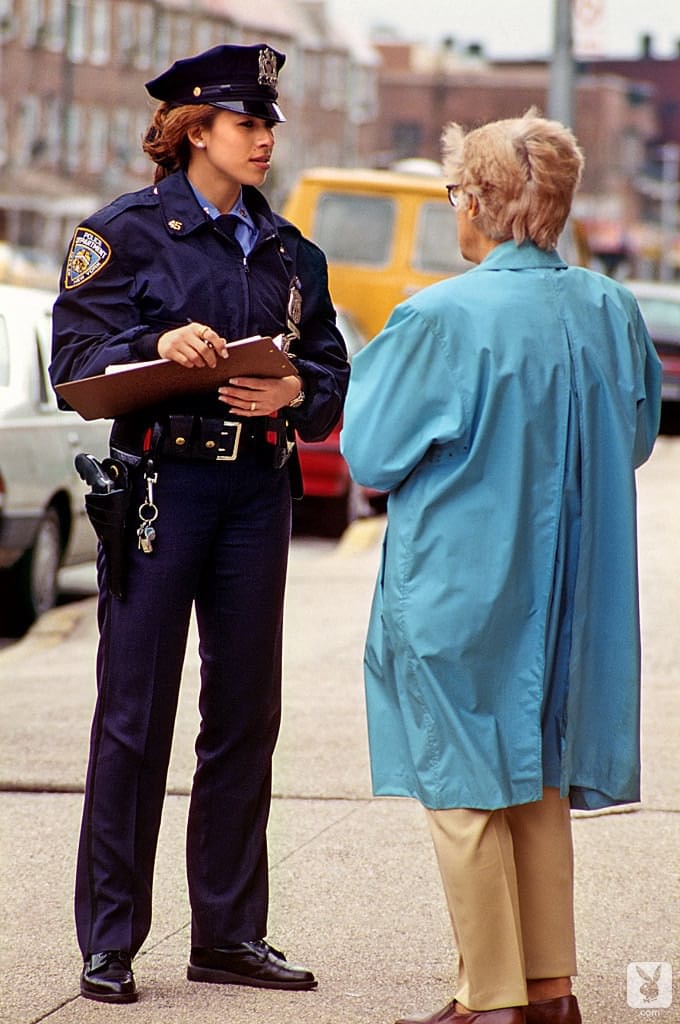 Lustful policewoman named Carol Shaya showing off her sexy body