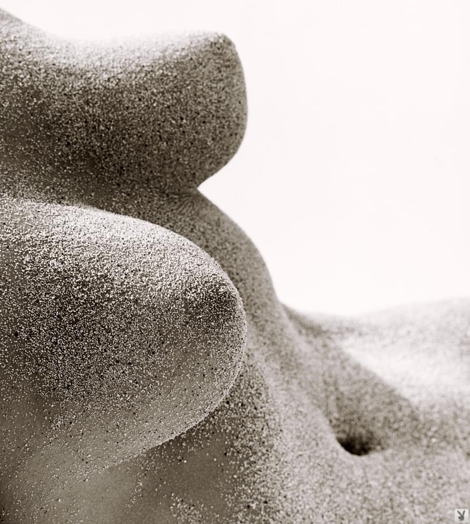 Sexy celebrity Cindy Crawford posing naked for the black and white photo shoot