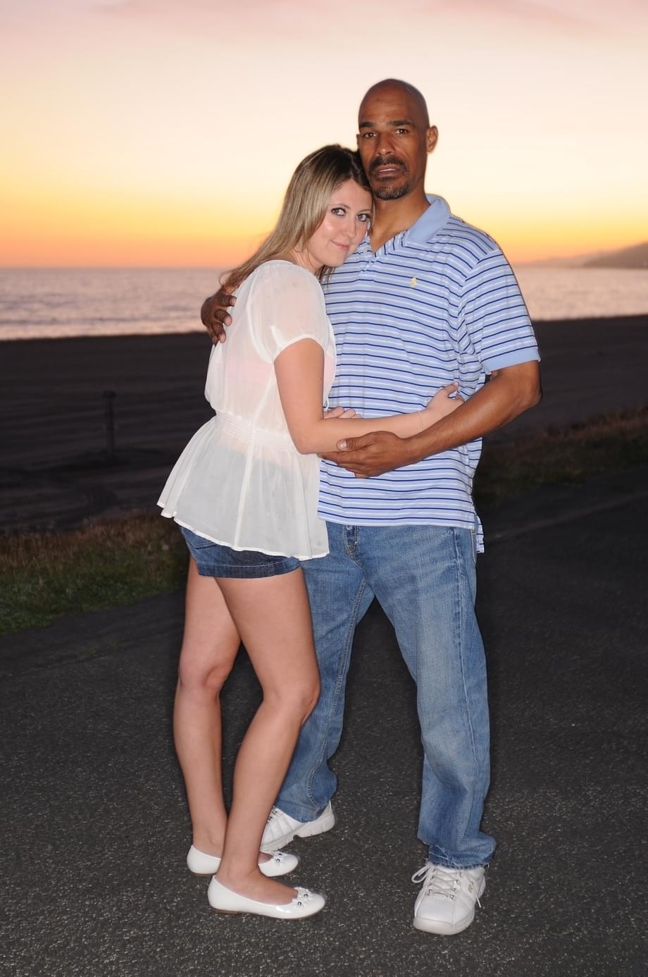 Hot blonde gets her pretty white pussy nailed by black stepdad & his friend
