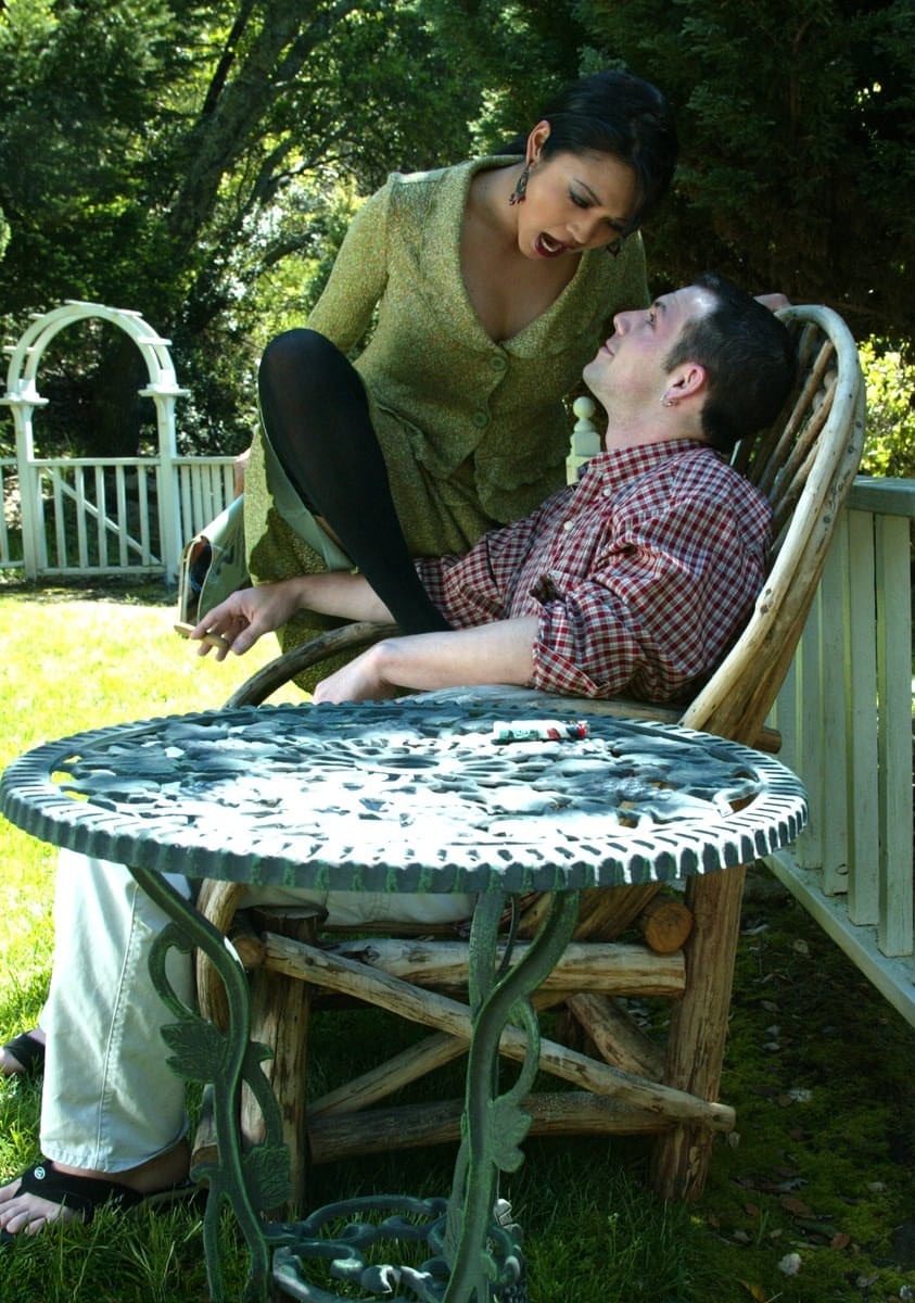 Mature lady Mika Tan catches her man smoking and he is in big trouble