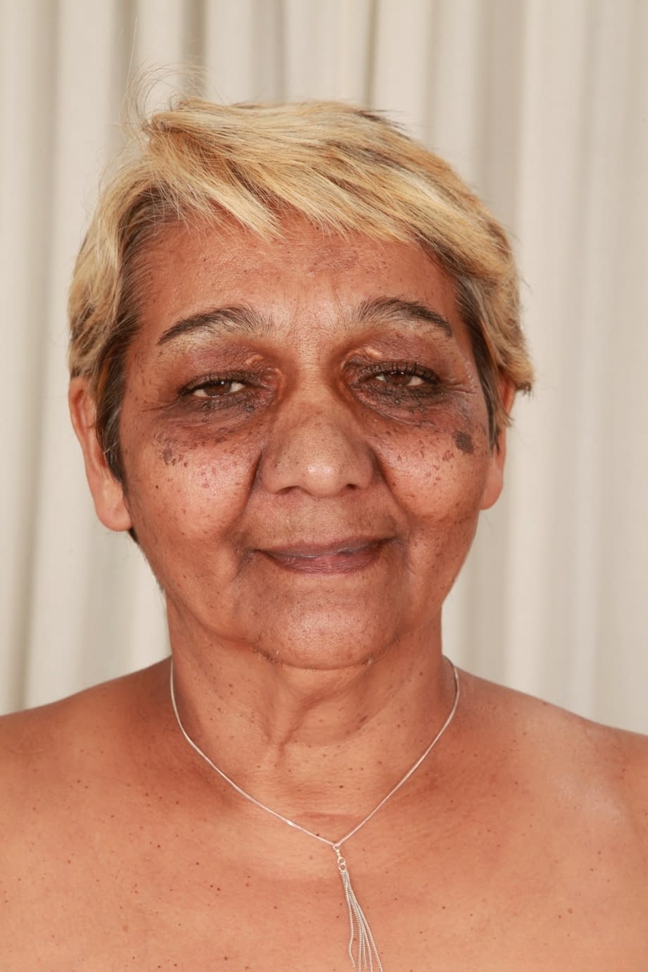 Granny with huge natural tits Evika is waiting for a big dick to bang her cunt