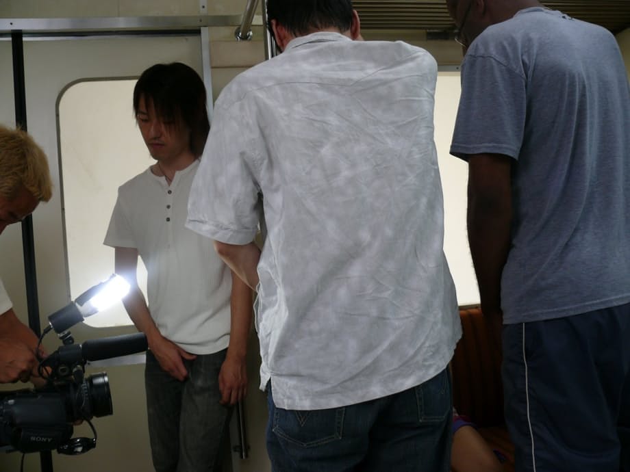 Petite Japanese girl Iori Miduki fucked by black guy and three compatriots