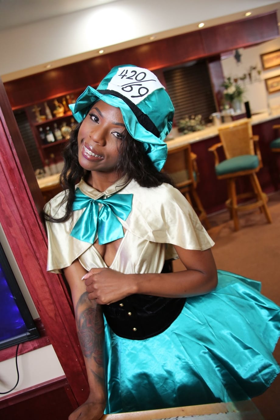 Black teen Sarah Banks lets racist white men blow their jizz on her face