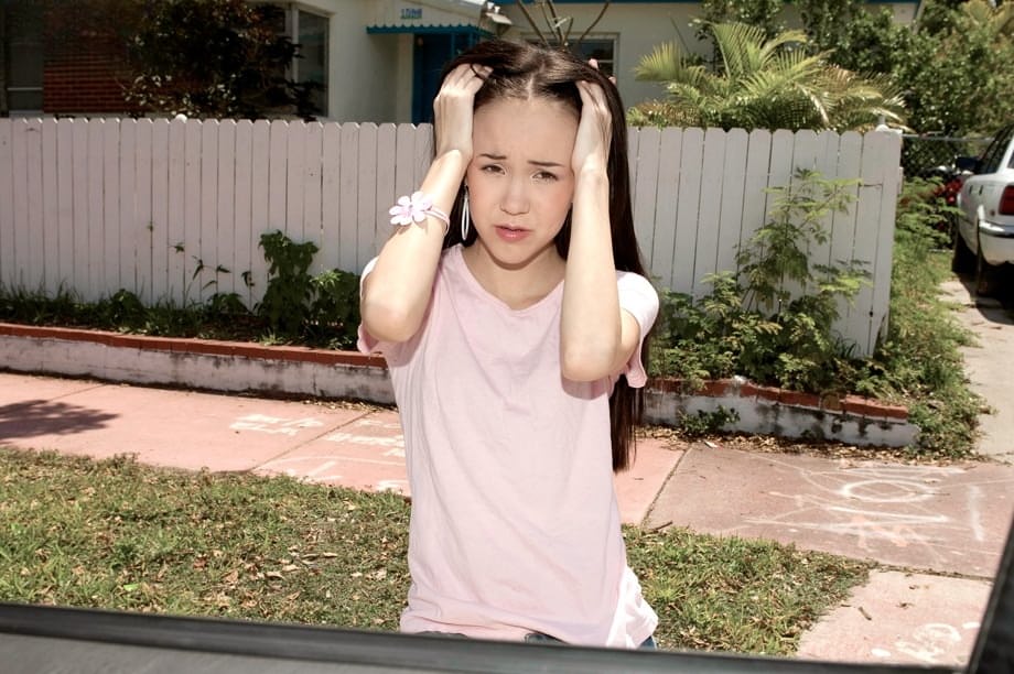 Tiny Asian girl Amai Liu sucks and fucks her way to getting a ride home