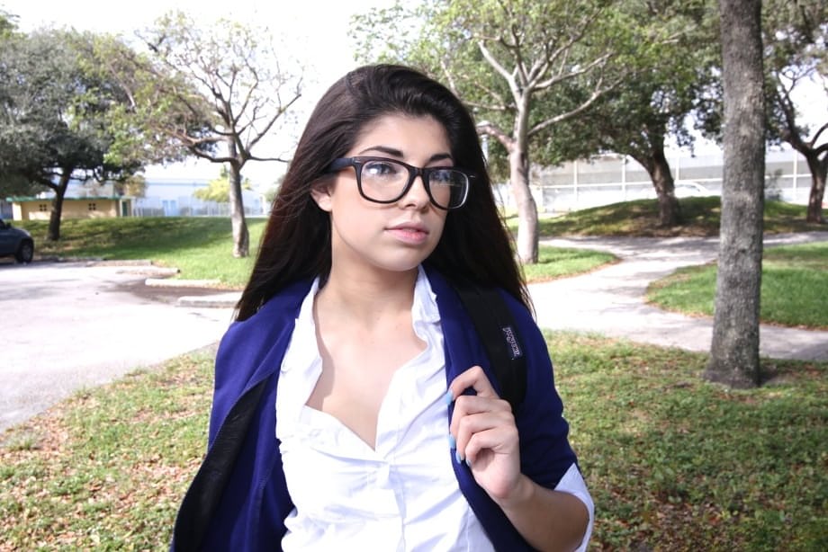 Innocent and slutty school girl Ava Taylor gets a hard fuck from her teacher