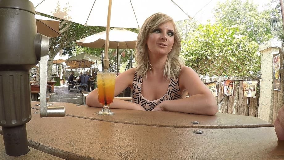 Horny blonde Alessandra gets her all sexual fantasies fulfilled in a gangbang