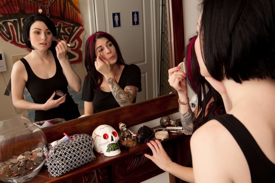 POV blowjob and pussy banging with sexy inked girl Veruca James