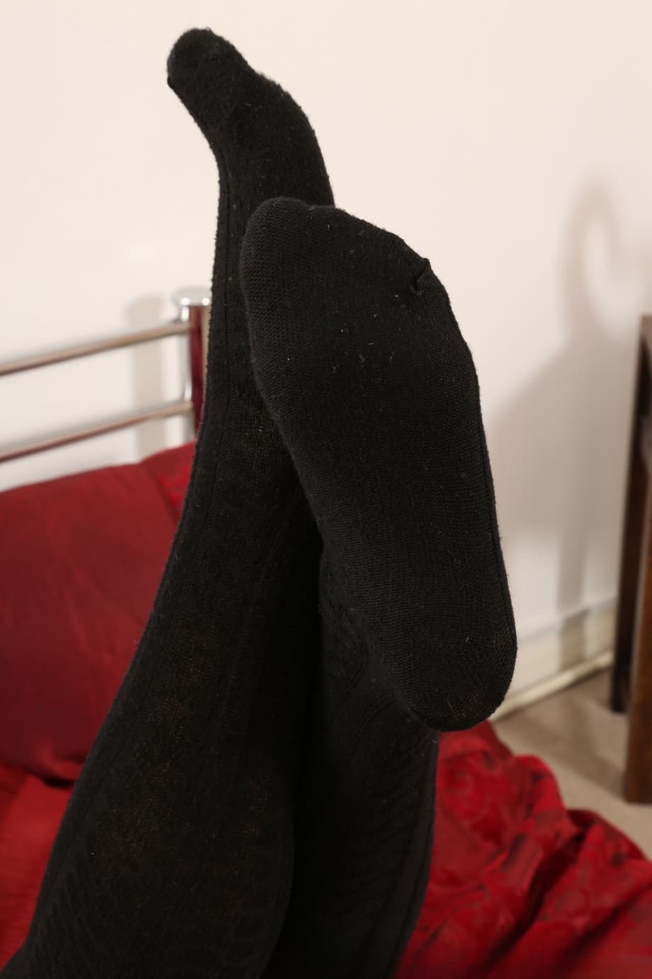 Hot babe Kirstie Collins peels her gown & leather corset to tease in stockings