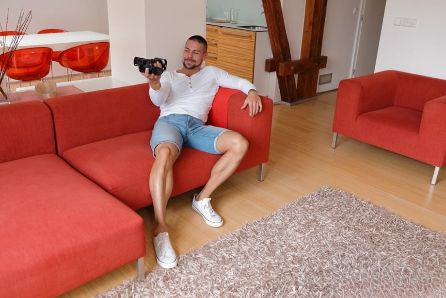 Czech teen Tiny Tina enjoying hardcore sex on a couch with her mother's new BF