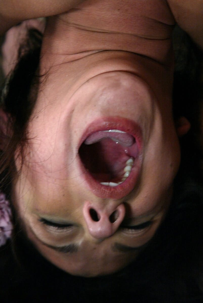 Latina slave Nadia Styles has her face penetrated with a glass bulb