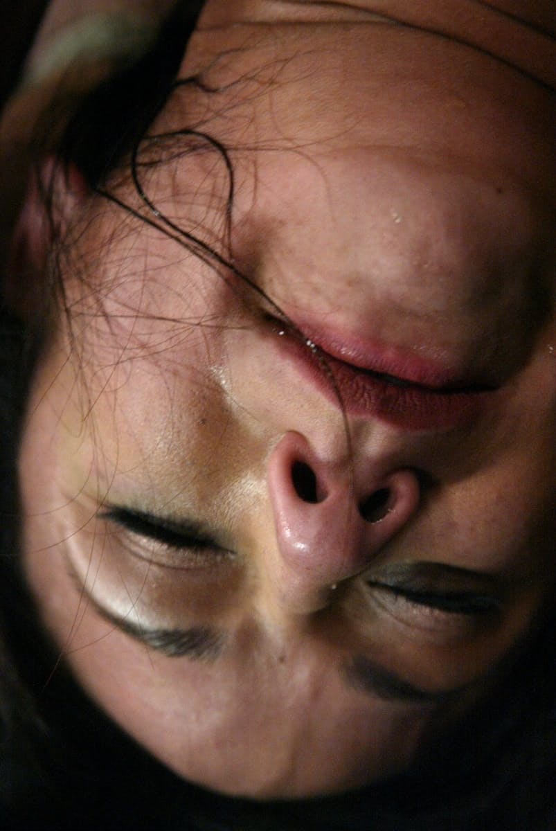 Latina slave Nadia Styles has her face penetrated with a glass bulb