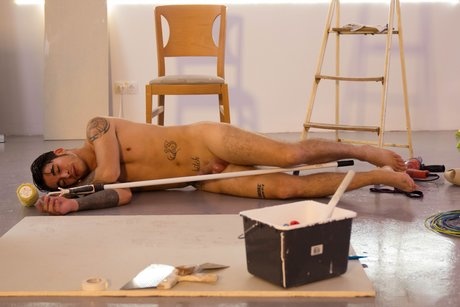 Artist interrupted work to have unexpected sex with hot model Sasha Rose
