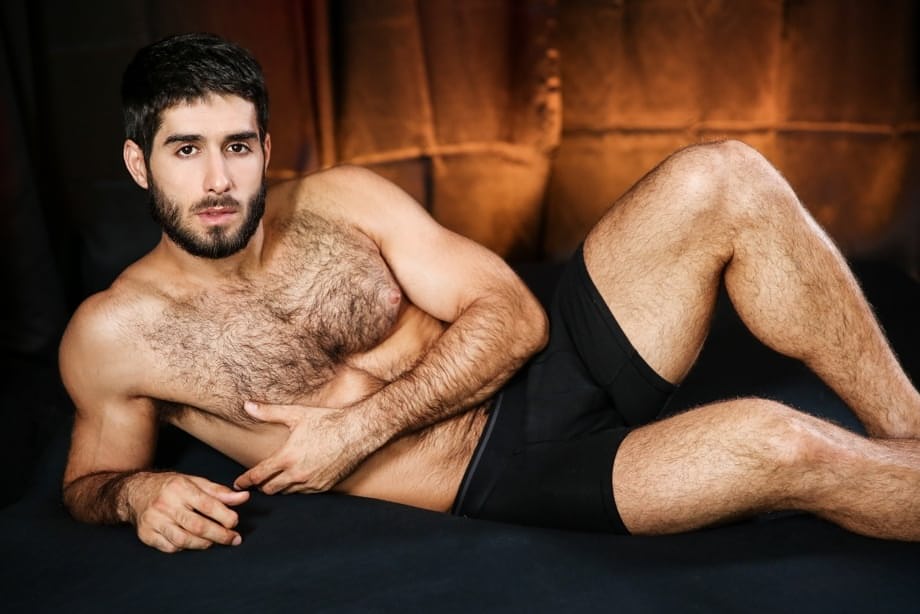 Fit men Darin Silvers and Diego Sans participate in bareback anal sex