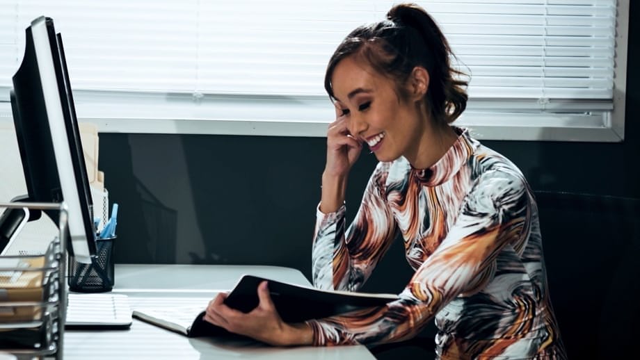 Hot secretary Christy Love getting fucked and creampied at the office