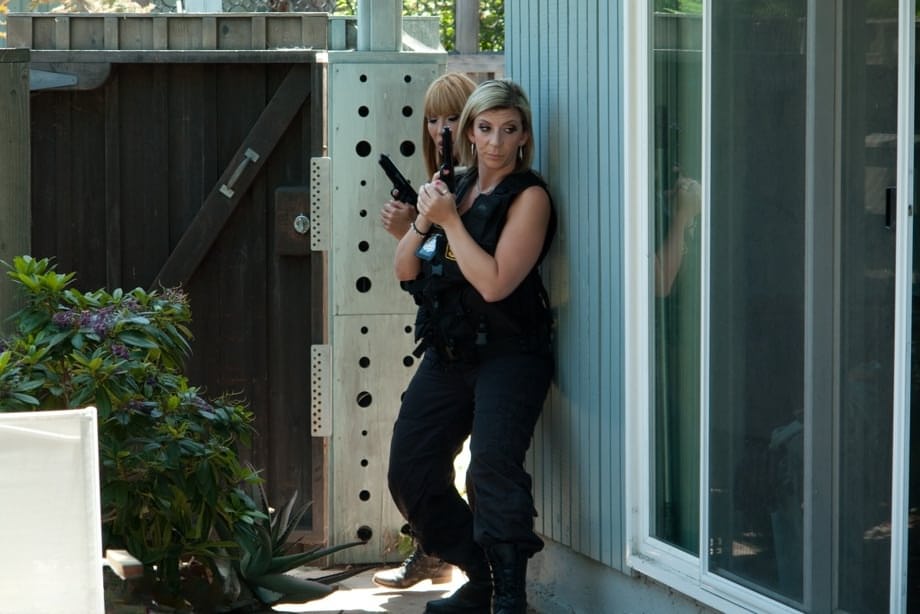 Buxom MILF officers Sara Jay & Ava Devine raid the home of ruthless drug lords